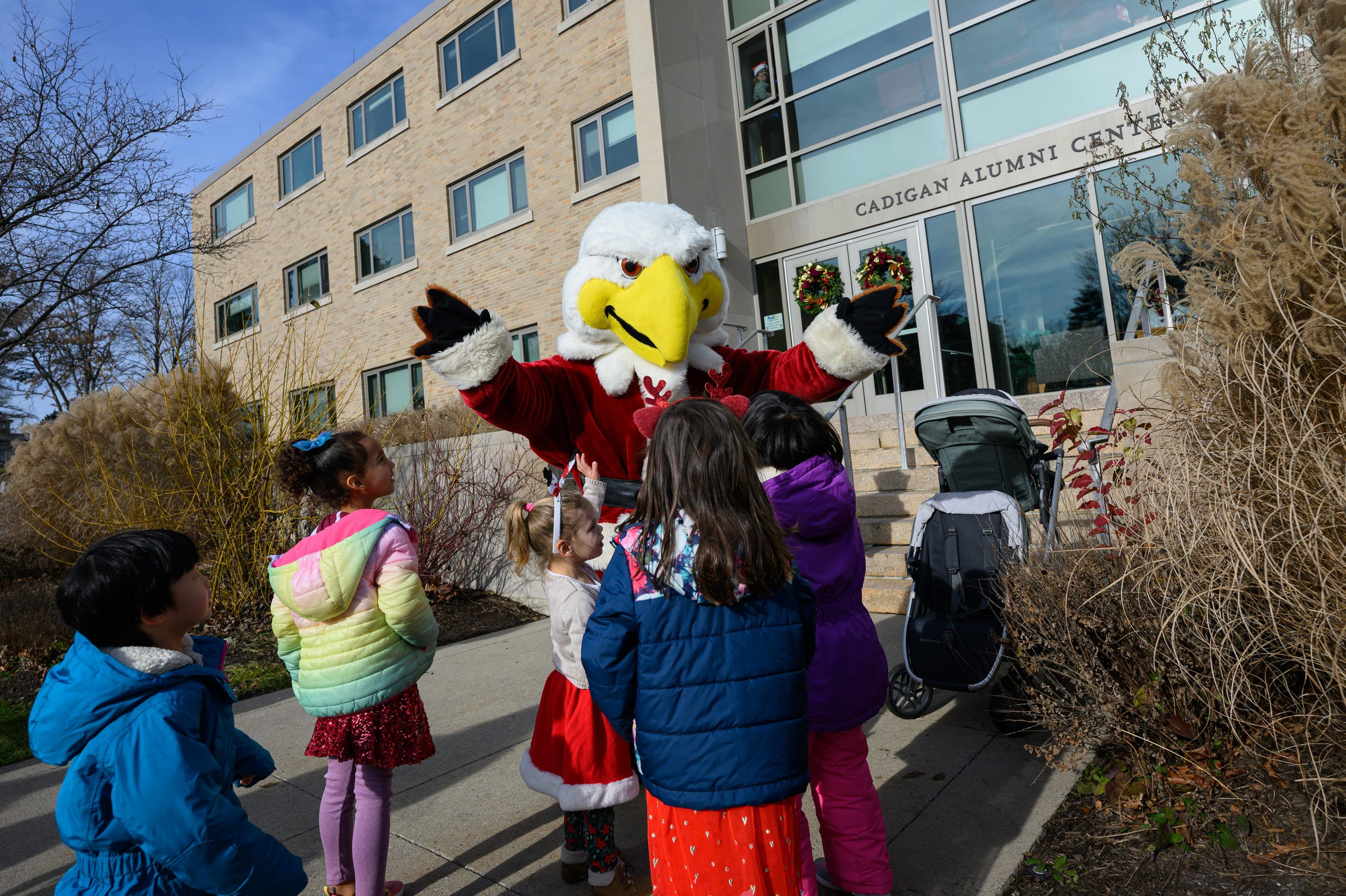 children gathered to meet baldwin